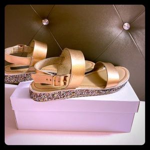 Girls Rose Gold Steve Madden JGia sandals